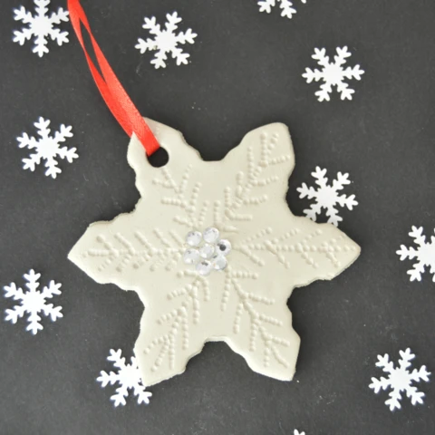 decorative air drying clay gift tag